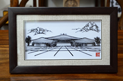 峨眉站高鐵形象宣傳鐵畫禮品