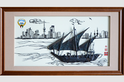 贈(zèng)送給科威特領(lǐng)導(dǎo)人的定制鐵畫