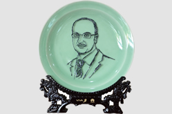 為國際友人定制的人物像鐵畫