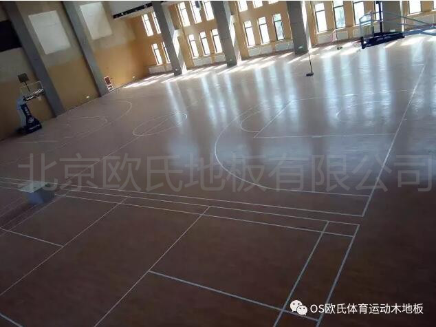 淄博市桓臺縣城南學(xué)校體育館木地板案例圖4
