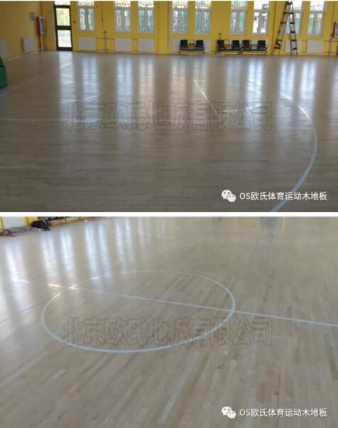 內(nèi)蒙古烏海雙欣電廠(chǎng)籃球館木地板成功案例