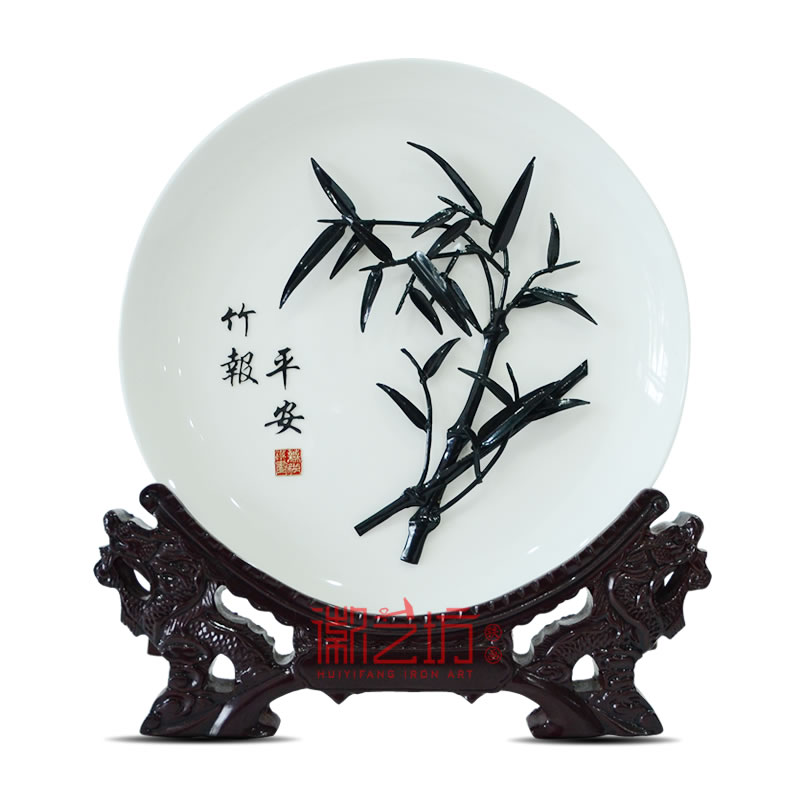 四君子竹蕪湖鐵畫(huà) 家居辦公擺設(shè) 安徽特色文化手工藝禮品