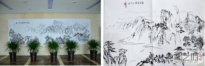 2017.2.17六安疾控中心辦公樓大廳壁畫(huà)定制案3