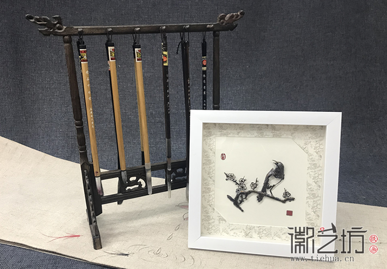 喜上眉梢鐵畫擺件場景圖3