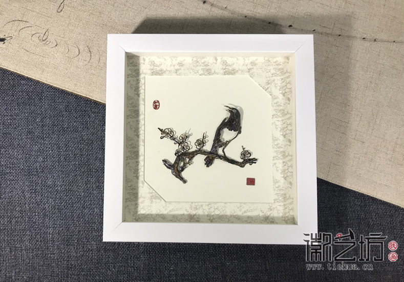 喜上眉梢鐵畫擺件1