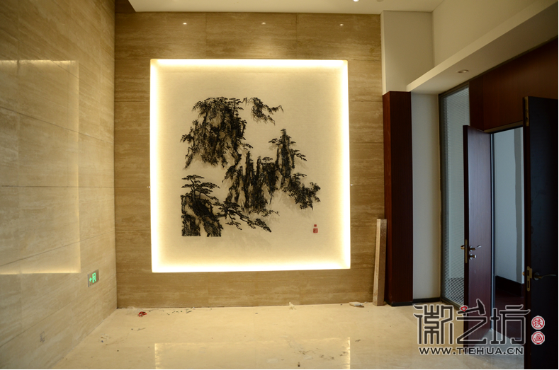 合肥交通銀行裝飾壁畫(huà)《黃山風(fēng)景》2