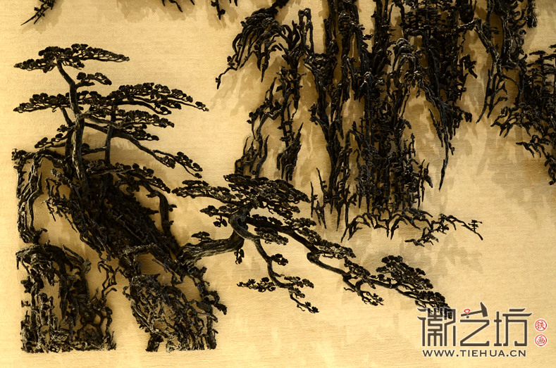 合肥交通銀行裝飾壁畫(huà)《黃山風(fēng)景》細(xì)節(jié)圖1