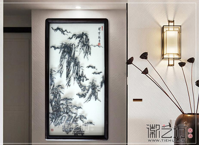 董壽平山水徽藝坊鐵畫藝人李強作品1