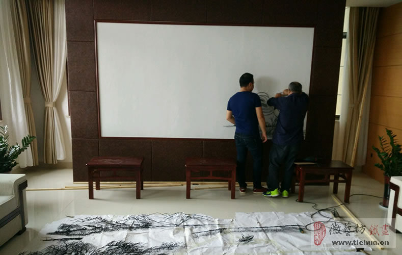 安徽揚(yáng)子鱷國(guó)家級(jí)自然保護(hù)區(qū)管理局定制蕪湖鐵畫(huà)作為會(huì)議接待大廳壁畫(huà)