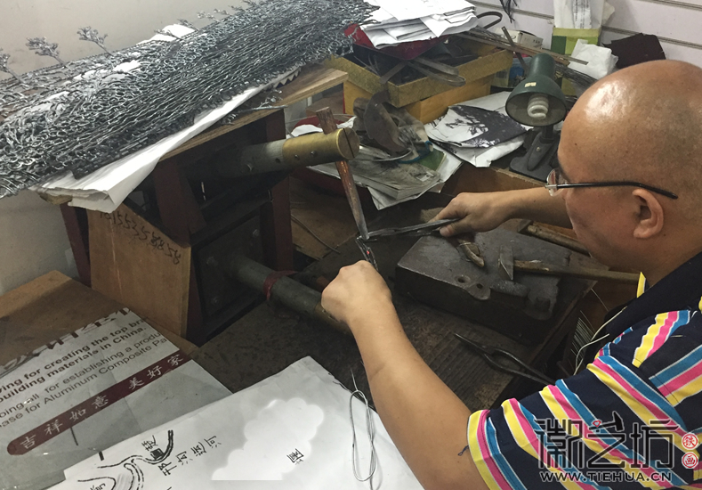 古堰洪澤湖大堤施工圖鐵畫鍛制中2