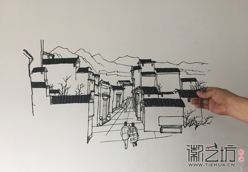 鐵畫六尺巷安裝前做比對調(diào)整