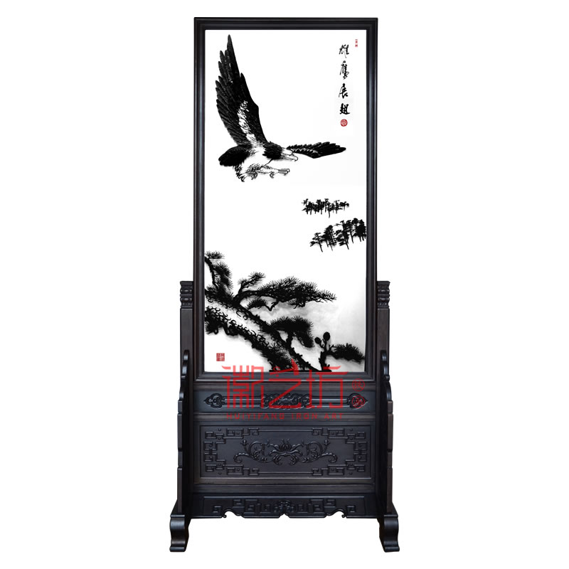 雄鷹展翅蕪湖鐵畫(huà) 玄關(guān)隔斷屏風(fēng) 安徽特色手工藝術(shù)品