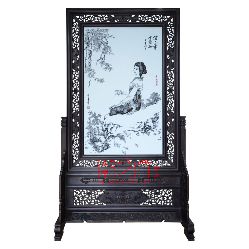 古典佳人仿古蕪湖鐵畫  家庭辦公隔斷屏風 非遺技藝純手工制作