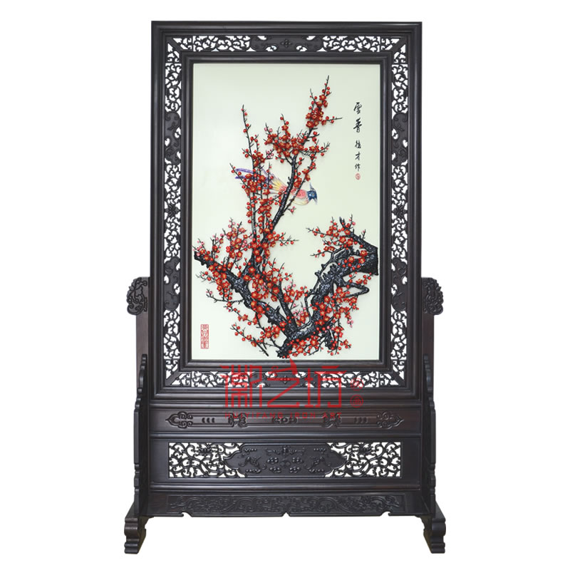 張德才大師鐵畫屏風雪香 家庭辦公隔斷屏風 非遺技藝純手工制作