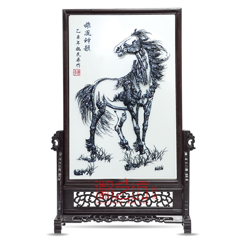 徽藝坊鐵畫名師魏民春作品 鐵馬臺屏鐵畫 國家級非遺純正手工鍛制