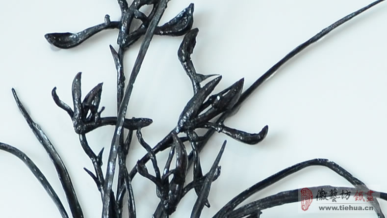 蘭心蕙質(zhì)-手工鍛制而成的名師精品瓷盤鐵畫(huà)-專屬定制的禮品